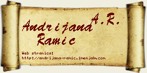 Andrijana Ramić vizit kartica